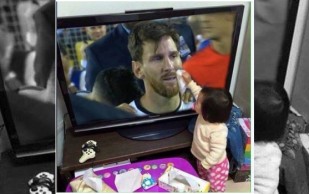 Messi Llora Y Niña Le Seca Sus Lágrimas 